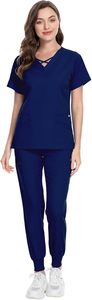 Conjunto de uniformes médicos de hospital de calidad superior al por mayor uniforme médico enfermera unisex pantalones de Jogger suministro de logotipo personalizado superior - Product Image 2
