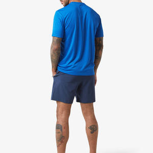 Ensemble de sport 2 pièces d'été pour hommes vente en gros de t-shirts et shorts décontractés respirants à manches courtes ensemble de chemises en tissu éponge élégant - Product Image 5