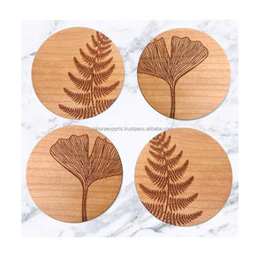 Posavasos de madera de diseño clásico, posavasos de madera decorativo para mesa de boda de calidad de estilo premium para bebidas a un precio asequible - Product Image 2