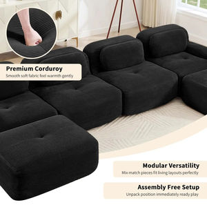 Best Selling 2026 Temuu No Moq Request Fabric Upholstered Square Vacuum Compressed Couches <b>for</b> <b>Small</b> House and Villa - Product Image 2