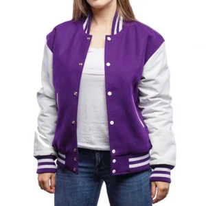 Vestes universitaires confortables de haute qualité pour femmes Logo personnalisé Respirant Élégant Décontracté Street Wear Broderie en gros - Product Image 3