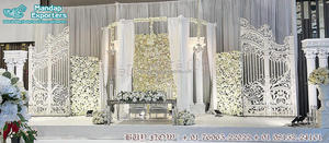 Precioso Marco De puerta giratoria de boda, para escenario, Asia, boda, escenario, decoración, conjunto de temática blanca de ensueño - Product Image 2