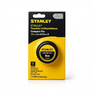 Cinta Métrica Compacta Stanley Taschenrollbandma Compact Pro L.5m B.25mm EG II con Precisión de 0,5 mm/m - Product Image 2