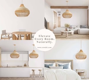 Beatrice Plafonnier en Rotin Élégant Plafonnier en Rotin Artisanal pour Intérieurs Modernes et Inspirés Boho - Product Image 2