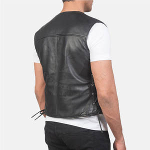 Chaleco de cuero de invierno duradero para hombre personalizado de la mejor calidad Diseño de Venta caliente con tela de lona de poliéster para uso en exteriores Chaleco - Product Image 5