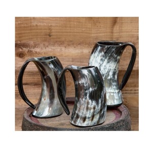 Auténtica Taza Vikinga Ecológica de Cuerno de Búfalo Hecha a Mano, Grado Alimenticio, Estilo Medieval, Religiosa, Feng Shui, Taza de Cerveza con Diseño Animal - Product Image 2