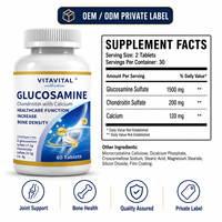 Comprimés de Glucosamine et Chondroïtine Marque Blanche OEM ODM Faible MOQ