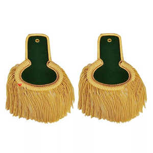 Épaulettes décoratives en paire, en polyester et laine, tissu léger, design pour usage cérémonial, vestes, manteaux, costumes, élégantes - Product Image 5