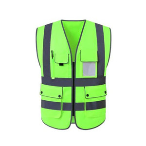 Gilet de sécurité réfléchissant de sécurité à logo personnalisé haute visibilité, vêtements de travail imperméables pour unisexe - Product Image 5