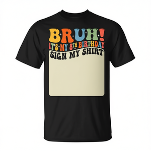 Maglietta Personalizzabile per il 8° Compleanno dei Bambini, Regalo Promozionale Perfetto per il Giorno Speciale dei Piccoli - Product Image 2