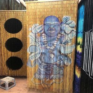 Persianas enrollables a prueba de viento con cuentas de bambú natural, divisor de habitación personalizable incorporado para puertas, suministro sostenible al por mayor - Product Image 2