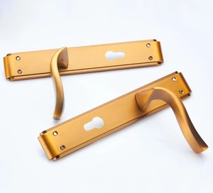 อินเดียล็อคประตูในร่มสแตนเลสล็อคประตูหลังคันโยกด้านหน้าพร้อมกุญแจประตูไม้ภายในที่มีคีย์อุปกรณ์เสริม - Product Image 1