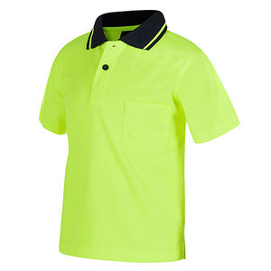 เสื้อโปโลผู้ชายแบบระบายอากาศได้ดีผ้าโพลีเอสเตอร์ก่อสร้างทำเหมืองความปลอดภัยชุดทำงานมองเห็นได้ชัดเจน - Product Image 2