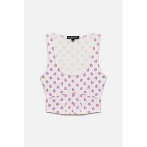 Sous-vêtement à bretelles épaisses à motifs avec détail corset - Product Image 6