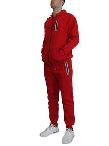 Sudadera con capucha y pantalones de chándal con forro polar para hombre, conjunto de ropa activa con logotipo personalizado al por mayor - Product Image 4