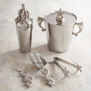 Stainless Steel Silver Shiny Polished Large Size Wine Ice Bucket With Unique Texture <b>Prime</b> Quality Leather Covered From India - Product Image 6