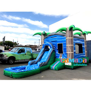 Château rebondissant de palmier avec toboggan Utilisation commerciale Waterslide Bounce Combo Commercial Bounce House Combo - Product Image 4
