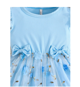 Nouveau modèle Robe longue bleu ciel Vêtements de marque pour enfants robe de soirée pour filles vente en gros - Product Image 1