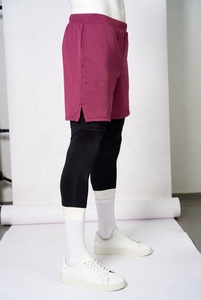 Pantalones Cortos Deportivos Islámicos para Hombre, Diseño de Doble Capa, Traje de Baño Modesto con Capa Interior de Compresión, para Gimnasio - Product Image 2