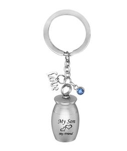 Fils personnalisé ma famille mon ami urnes pour cendres en acier inoxydable mémorial souvenir crémation porte-clés bijoux tante taille personnalisée - Product Image 5