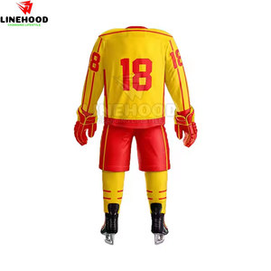 Service OEM en gros, ensembles d'uniformes de hockey sur glace unisexes de taille personnalisée, respirants et absorbant l'humidité, de haute qualité, dernier design - Product Image 2