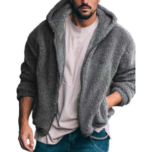 Nueva Llegada, Sudadera con Media Cremallera Personalizada para Hombre, Sudadera con Capucha de Sherpa para Hombre, Transpirable, Ligera, de Invierno, de Forro Polar para Hombre - Product Image 1
