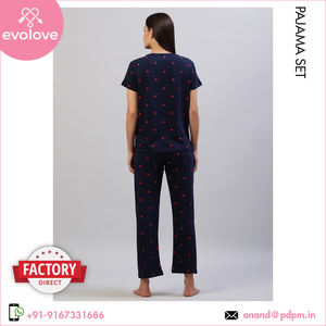 2024 Top más vendido personalizable 100% algodón señoras ropa de noche para mujer ropa de dormir de punto Conjunto de pijama de 2 piezas - Product Image 6