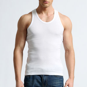 2023 OEM Design Men's Casual Tank Top 100% Polyester Breathable Summer Workout Gym Sportswear for Running <b>Badged</b> Fitness Apparel - Product Image 4