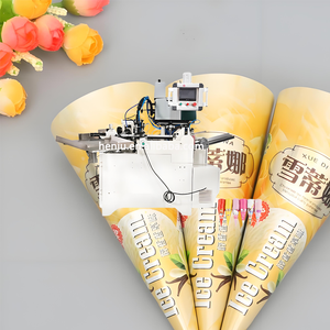 Factory Directly Sales Ice Cream Paper Cone Sleeve Forming <strong>Machine</strong> <strong>Disposable</strong> Paper Cup Cone Sleeve <strong>Machine</strong> for Ice Cream - Product Image 1