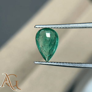 Émeraude naturelle zambienne de forme poire, belle couleur, pierre précieuse pour la fabrication de bijoux, pierre précieuse en vrac, 1,2 carats, certifiée - Product Image 2