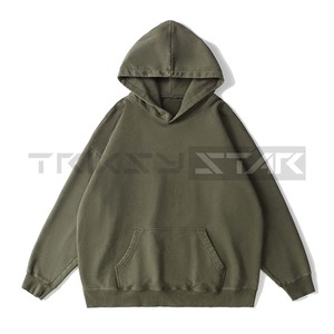 Sudadera con capucha desgastada para hombre y mujer con estampado de algodón 100% personalizado de gran tamaño, sudaderas holgadas lavadas de marca de moda Retro con hombros caídos - Product Image 6