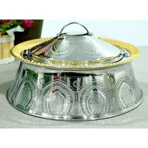 Pot de service alimentaire en acier inoxydable Pot chauffant pour aliments Casserole en gros Présentoir de buffet alimentaire pour ornements de cuisine - Product Image 3