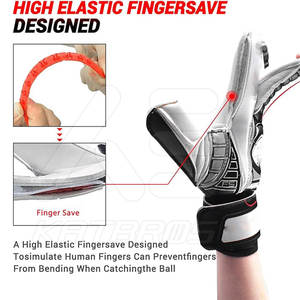 Gants de gardien de but de football en cuir de haute qualité, super doux, confortables, imperméables et antidérapants - Product Image 2