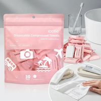 Portable Compressed Disposable Bath Towels, Super Thick Oversized Single Pack Disposable Towels for Travel Hotel Homestay