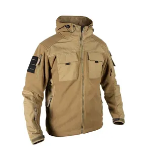 Nouvelle mode de veste en polaire softshell pour hommes en plein air avec logo personnalisé vêtements imperméables unis