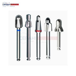 Jeu d'instruments à broches parallèles pour implants dentaires Alimentation manuelle comprenant des perceuses pilotes courtes et longues Bouchons de perceuse conique en plastique et métal - Product Image 6