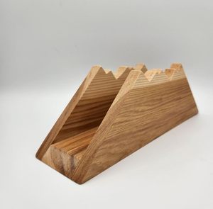 Porte-serviettes en bois pour mariage, porte-serviettes moderne et élégant, écologique, pour la décoration de table de salle à manger, bois debout - Product Image 1