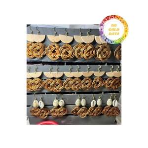 Pendientes elegantes de ratán para decoración de atuendos de moda, conjunto de joyería vintage de lujo, ideal para celebraciones de fiestas navideñas - Product Image 4