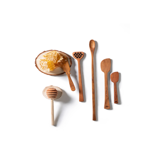 Cuillère à miel en bois de différentes tailles de haute qualité bâtons de vente chaude en bois acceptant une cuillère à miel avec logo personnalisé beau - Product Image 1