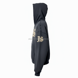 Sweat à capuche à fermeture éclair d'hiver épais de qualité supérieure 400 GSM coton molletonné couche intérieure douce brodée logo personnalisé basics hoodies - Product Image 3