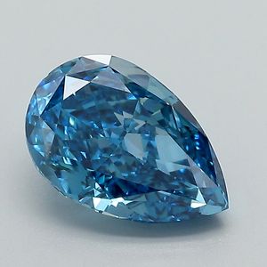 2ct Diamant Fancy Vivid Blue Pear Cut Lab Grown VVS2 Clarity IGI certifié Diamant en vrac pour bijoux personnalisés - Product Image 1
