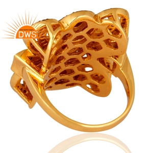 แหวนเงินแท้18K ชุบทองเพชรธรรมชาติและพลอยทับทิมแหวนวางซ้อนกันได้เครื่องประดับสำหรับผู้หญิง - Product Image 3