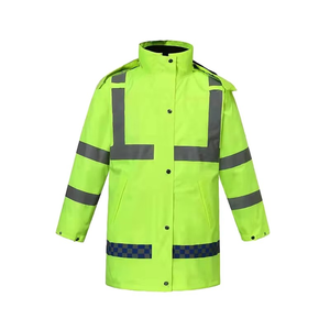 Chaquetas de Seguridad Reflectantes de Manga Larga para Hombre, de Poliéster/Algodón, Alta Visibilidad, Ropa de Trabajo de Invierno, Impermeables, Industriales - Product Image 2