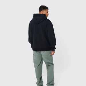 Sudadera con Estampado Puff, Cálida, de Felpa, Algodón, Talla Grande, Unisex, con Costuras Resistentes, Estilo Moderno, Ropa de Calle de Invierno, Cómoda - Product Image 4