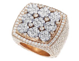 Anillo de campeón de moissanita de lujo para hombres VVS Diamond 925 Sterling Silver Hip Hop Jewelry - Product Image 6
