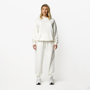 High Quality Fleece Cotton Hoodie Baggy Straight Leg Sweatpants Women Custom Winter Oversized Two Piece High Street Tracksuit - Product Image 1