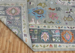 High Quality Wool Oushak Turkish Knot Style <b>Rugs</b> Hand Knotted with Embroidered Design for Home for Bathroom Kitchen Picnic Use - Product Image 6