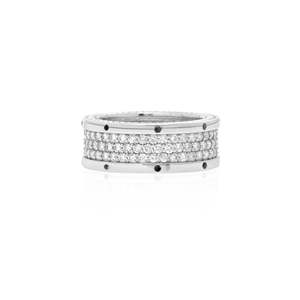 Anillo Geométrico Chapado en Platino y Rodio, Certificado GRS, Joyería Fina - Product Image 1