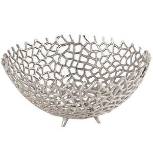 <b>Silver</b> Coral Aluminum Sustainable American Style Polished Fruit Salad <b>Bowl</b> for Home & Restaurant Decor Indian Supplier Wholesale - Product Image 6