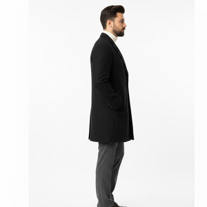 Abrigo de moda para hombre abrigo de invierno informal de lana larga piel de zorro real transpirable de secado rápido OEM diseño de logotipo personalizado prendas de vestir exteriores elegantes - Product Image 3